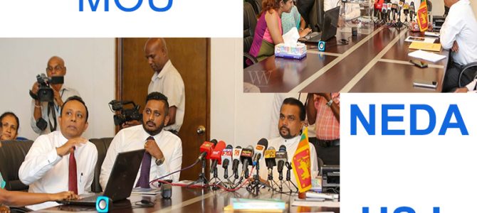 MOU was singed between NEDA and the USJ MOU was singed between NEDA and the USJ